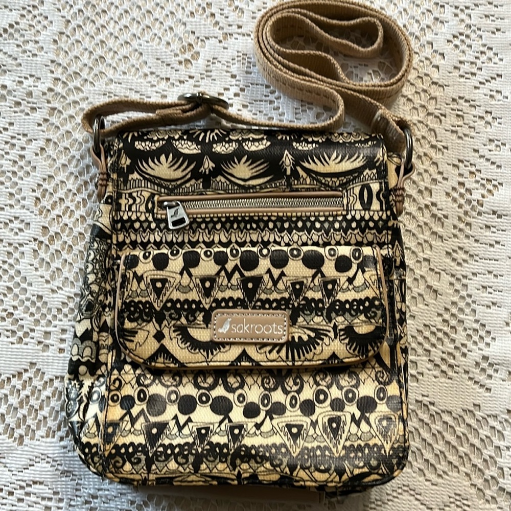 Sakroots Black & White Crossbody
